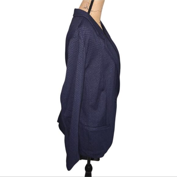 Lane Bryant Navy Tiny Polka Dot Blue Blazer Plus Size 24 New! - Picture 4 of 8